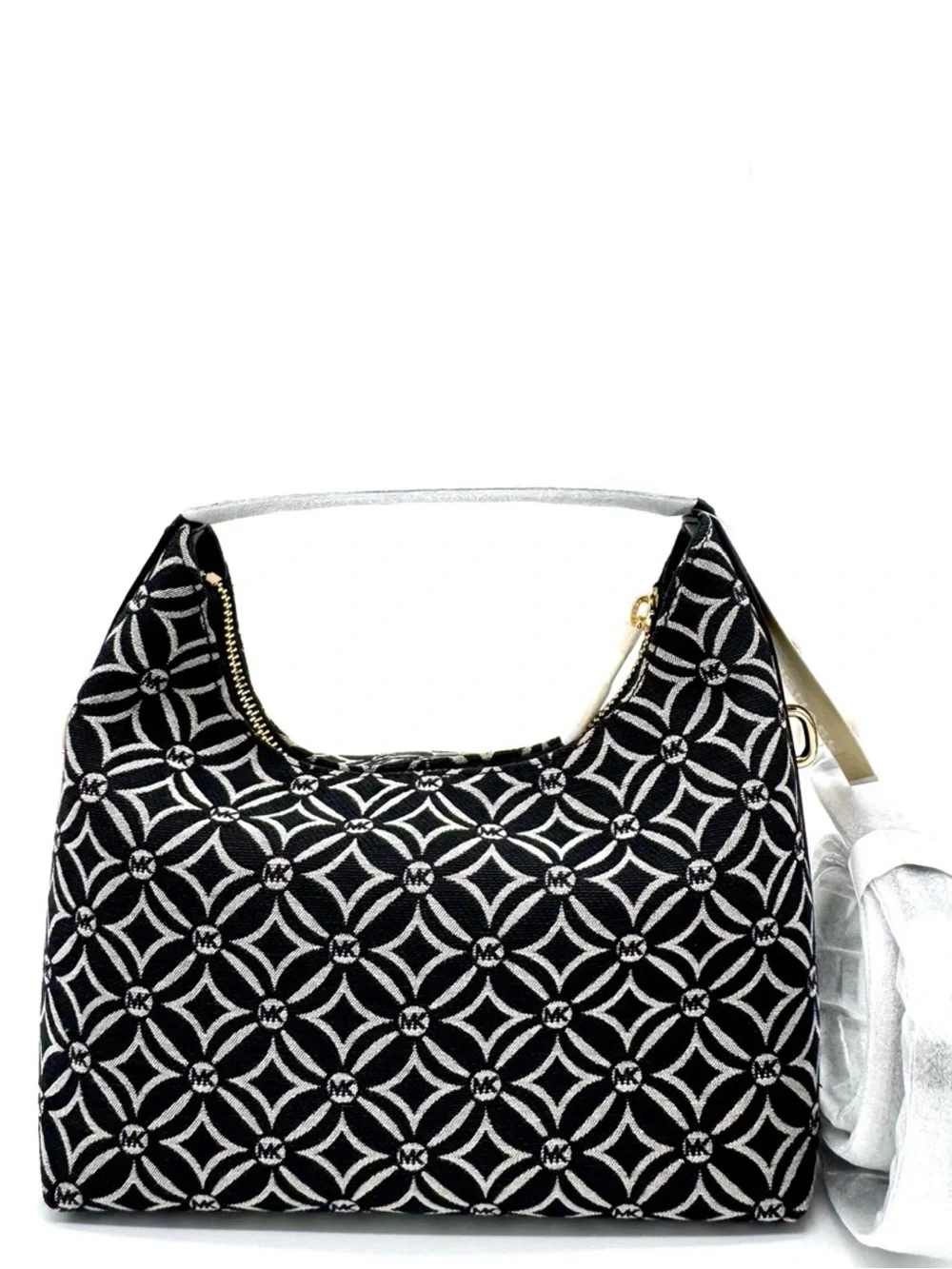 Michael Kors Ember Small Logo Jacquard Messenger Bag Black